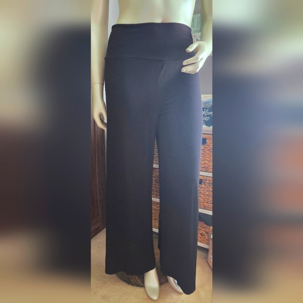 🌹Black Wide Leg Pants with Flowing Silhouette - Picture 4 of 5